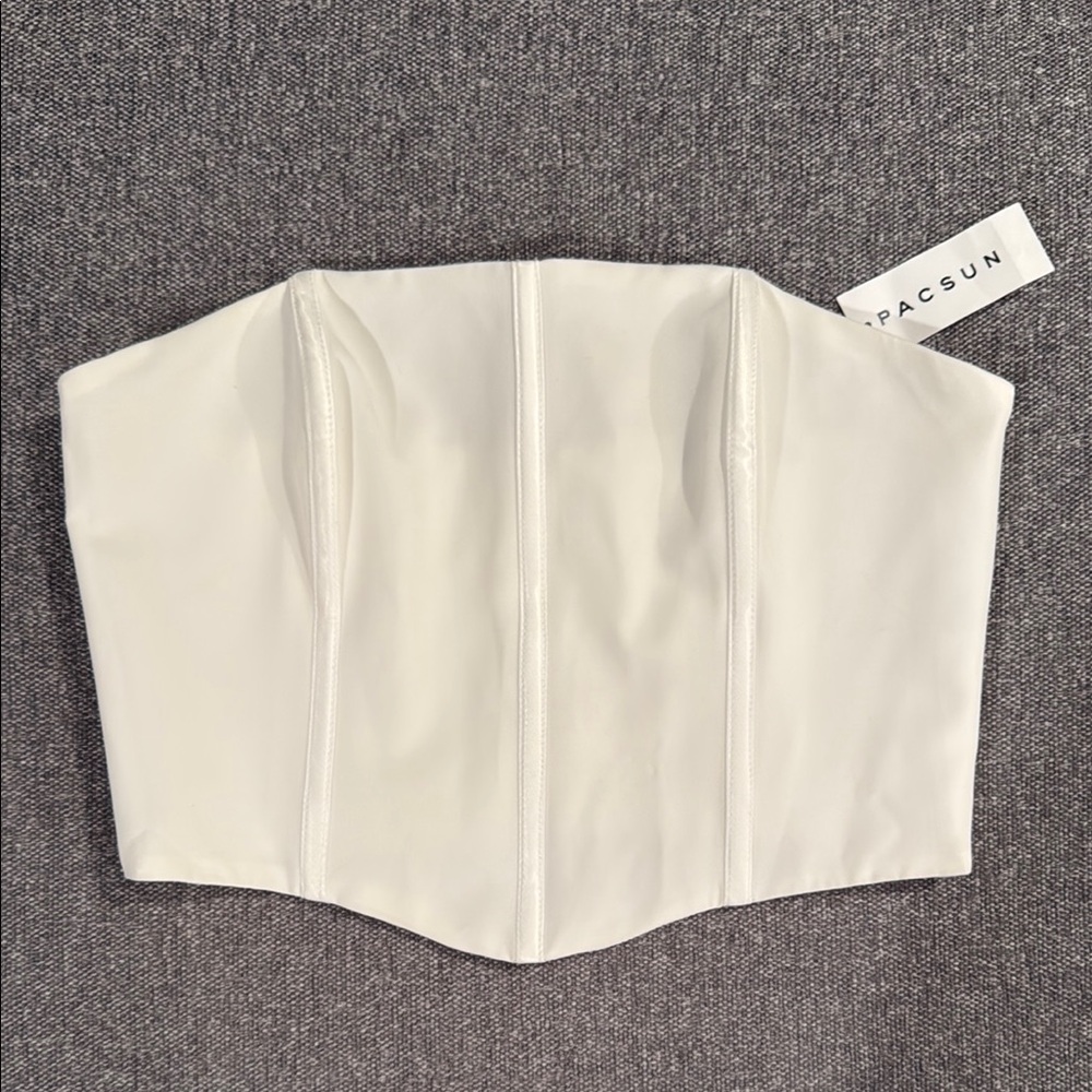 Kendall & Kylie Ivory Bustier Top